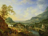 View on the Rhine, Near Cologne, C.1700-10-Jan The Elder Griffier-Framed Giclee Print