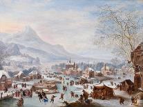 Winter Scene with Skaters-Jan The Elder Griffier-Giclee Print