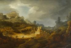 Fantastic Landscape, circa 1643-1645 (Oil on Cradled Panel)-Jan The Elder Lievens-Giclee Print