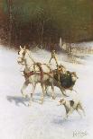 A Lancer of Napoleon's Polish Guards on Winter Patrol-Jan Van Chelminski-Giclee Print
