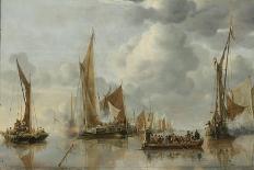 A Small Vessel in Light Airs, and Another Ashore, Ca 1650-1660-Jan Van De Cappelle-Giclee Print