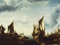 A Small Vessel in Light Airs, and Another Ashore, Ca 1650-1660-Jan Van De Cappelle-Giclee Print