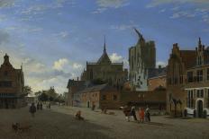 Dam Square with Nieuwe Kerk (New Church) and Koninklijk Paleis (Royal Palace)-Jan Van Der Heyden-Giclee Print