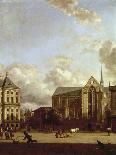Dam Square with Nieuwe Kerk (New Church) and Koninklijk Paleis (Royal Palace)-Jan Van Der Heyden-Giclee Print