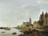 View of the Oude Delft Canal, Delft, C.1660 (Oil on Panel)-Jan Van Der Heyden-Giclee Print