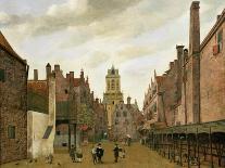 A Street in Cologne with the Unfinished Cathedral in the Centre, 1684 (Oil on Panel)-Jan Van Der Heyden-Giclee Print