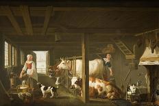 Milking in Winter-Jan van Gool-Giclee Print