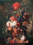 Hollyhocks and Other Flowers in a Vase, 1702-20-Jan van Huysum-Giclee Print