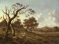 An Extensive Landscape with Pack Mules on a Country Road, 17Th Century-Jan Wynants-Giclee Print