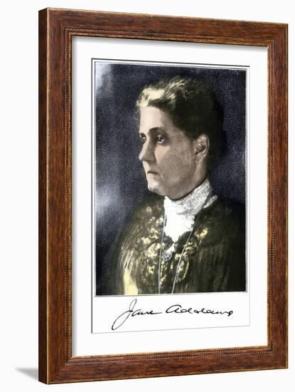 Jane Addams, with Her Signature-null-Framed Giclee Print