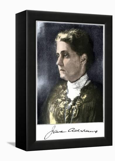 Jane Addams, with Her Signature-null-Framed Premier Image Canvas