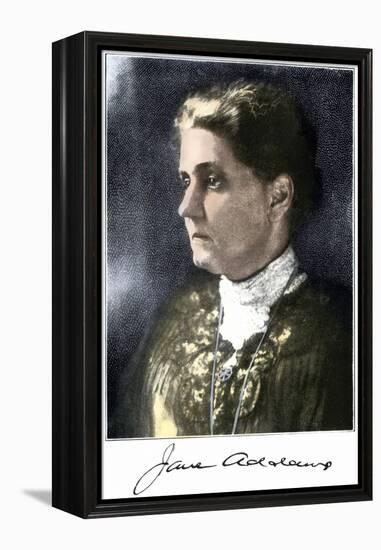 Jane Addams, with Her Signature-null-Framed Premier Image Canvas