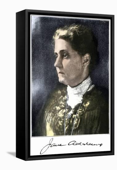 Jane Addams, with Her Signature-null-Framed Premier Image Canvas