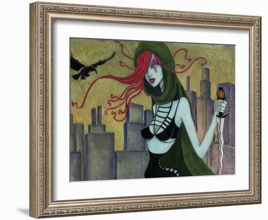 Jane at Night-Jami Goddess-Framed Art Print