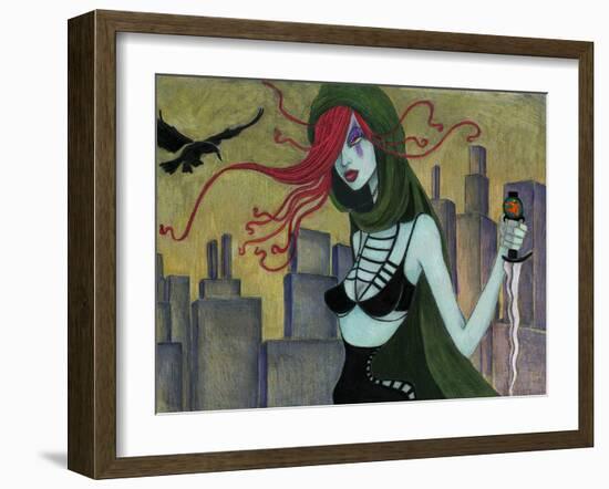 Jane at Night-Jami Goddess-Framed Art Print