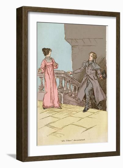 Jane Austen ' Northanger Abbey'-Hugh Thomson-Framed Giclee Print