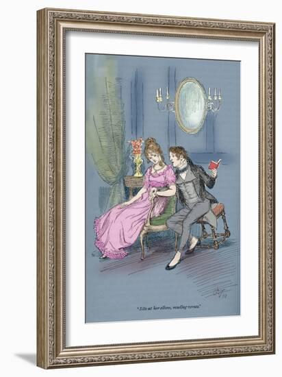 Jane Austen ' Northanger Abbey'-Hugh Thomson-Framed Giclee Print