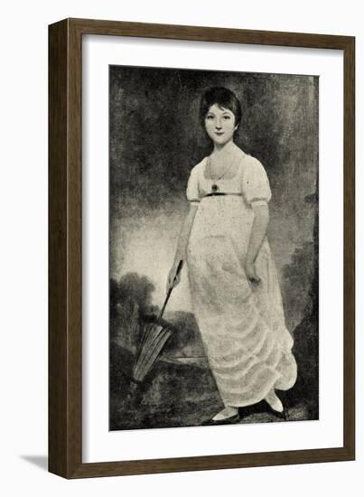 Jane Austen - portrait-Johann Zoffany-Framed Giclee Print