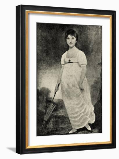 Jane Austen - portrait-Johann Zoffany-Framed Giclee Print
