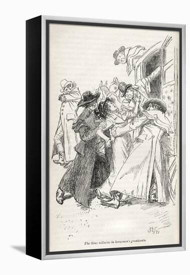 Jane Austen' s novel ' Northanger Abbey' --Hugh Thomson-Framed Premier Image Canvas