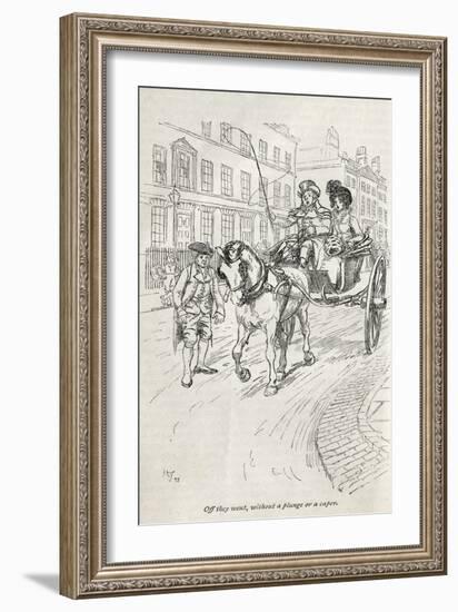 Jane Austen' s novel ' Northanger Abbey' --Hugh Thomson-Framed Giclee Print