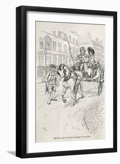 Jane Austen' s novel ' Northanger Abbey' --Hugh Thomson-Framed Giclee Print