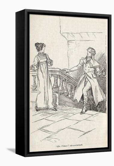 Jane Austen' s novel ' Northanger Abbey' --Hugh Thomson-Framed Premier Image Canvas