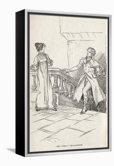 Jane Austen' s novel ' Northanger Abbey' --Hugh Thomson-Framed Premier Image Canvas