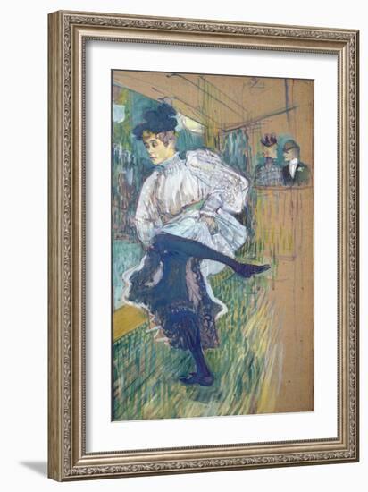 Jane Avril (1868-1943) Dancing, circa 1892-Henri de Toulouse-Lautrec-Framed Giclee Print