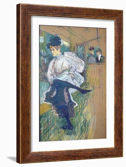 Jane Avril (1868-1943) Dancing, circa 1892-Henri de Toulouse-Lautrec-Framed Giclee Print