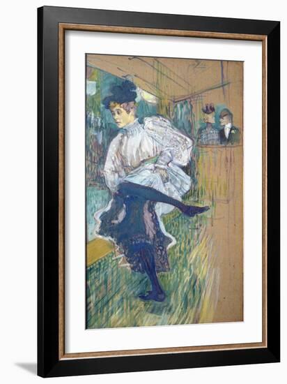 Jane Avril (1868-1943) Dancing, circa 1892-Henri de Toulouse-Lautrec-Framed Giclee Print