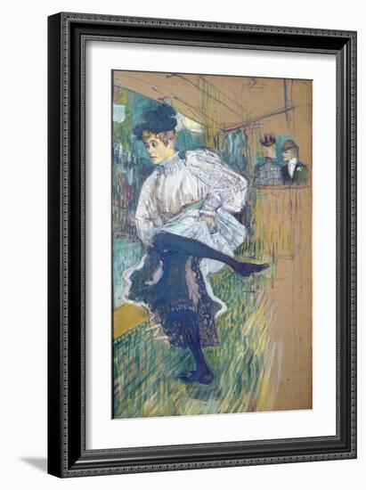 Jane Avril (1868-1943) Dancing, circa 1892-Henri de Toulouse-Lautrec-Framed Giclee Print