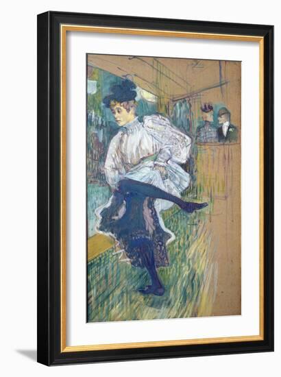 Jane Avril (1868-1943) Dancing, circa 1892-Henri de Toulouse-Lautrec-Framed Giclee Print