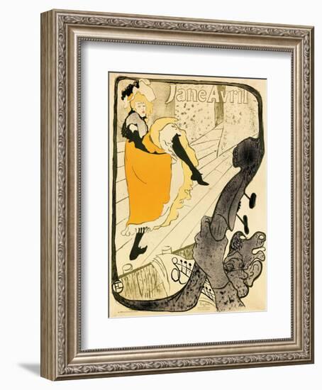 Jane Avril, 1893-Henri de Toulouse-Lautrec-Framed Art Print