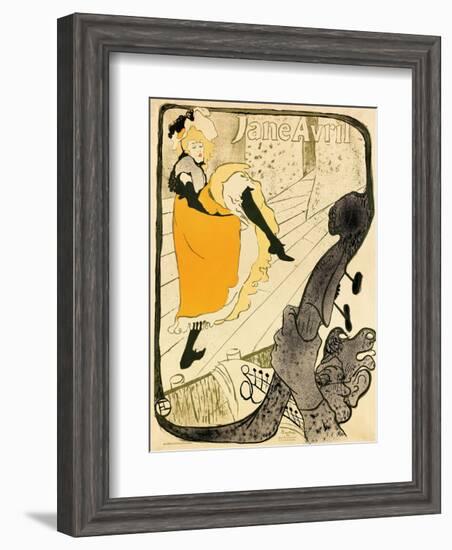 Jane Avril, 1893-Henri de Toulouse-Lautrec-Framed Art Print