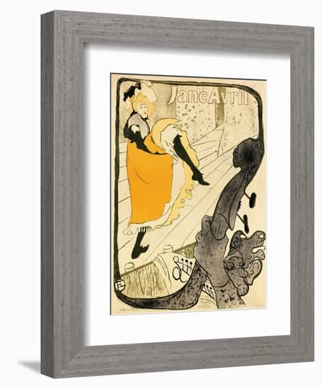 Jane Avril, 1893-Henri de Toulouse-Lautrec-Framed Art Print