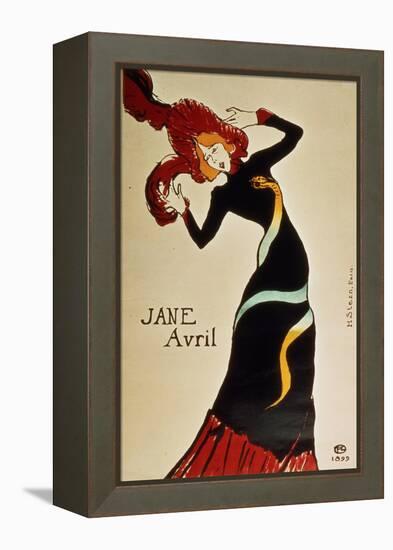 Jane Avril 1899-Henri de Toulouse-Lautrec-Framed Premier Image Canvas