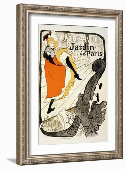 Jane Avril at the Jardin De Paris, 1893-Henri de Toulouse-Lautrec-Framed Giclee Print