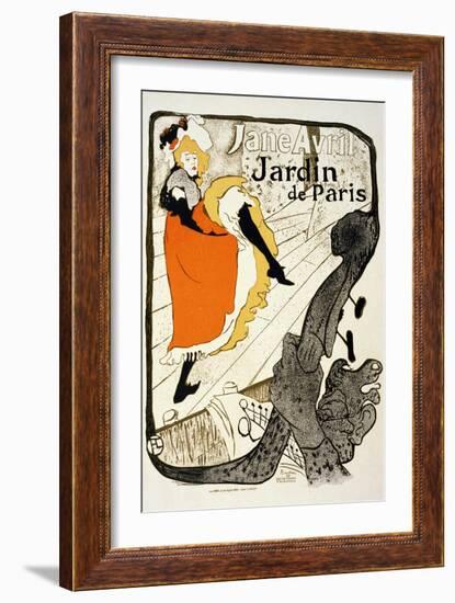 Jane Avril at the Jardin De Paris, 1893-Henri de Toulouse-Lautrec-Framed Giclee Print