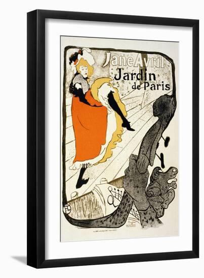 Jane Avril at the Jardin De Paris, 1893-Henri de Toulouse-Lautrec-Framed Giclee Print