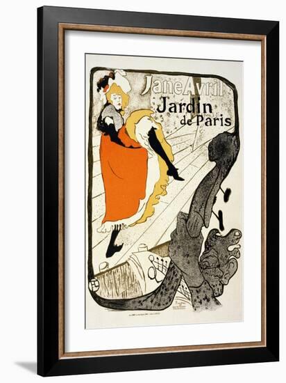 Jane Avril at the Jardin De Paris, 1893-Henri de Toulouse-Lautrec-Framed Giclee Print