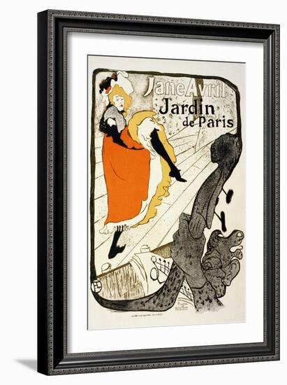 Jane Avril at the Jardin De Paris, 1893-Henri de Toulouse-Lautrec-Framed Giclee Print