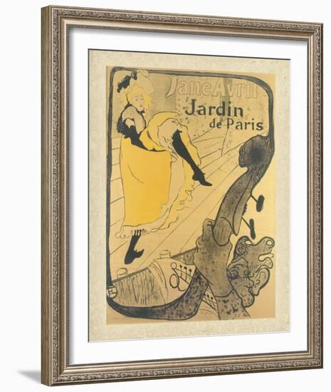 Jane Avril au Jardin de Paris-Henri de Toulouse-Lautrec-Framed Giclee Print