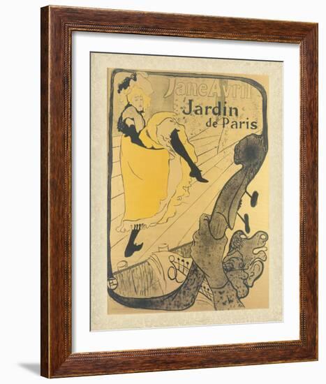 Jane Avril au Jardin de Paris-Henri de Toulouse-Lautrec-Framed Giclee Print