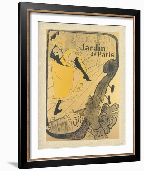 Jane Avril au Jardin de Paris-Henri de Toulouse-Lautrec-Framed Giclee Print