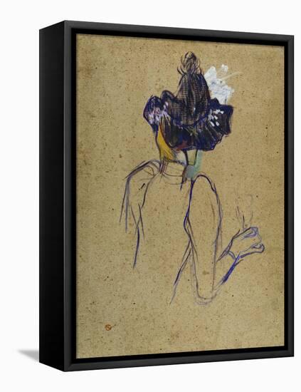 Jane Avril, Back-View, circa 1891-1892-Henri de Toulouse-Lautrec-Framed Premier Image Canvas