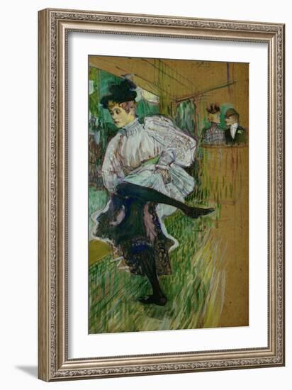 Jane Avril Dancing, 1891-Henri de Toulouse-Lautrec-Framed Premium Giclee Print