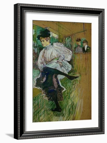 Jane Avril Dancing, 1891-Henri de Toulouse-Lautrec-Framed Premium Giclee Print