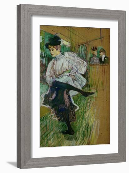 Jane Avril Dancing, 1891-Henri de Toulouse-Lautrec-Framed Giclee Print