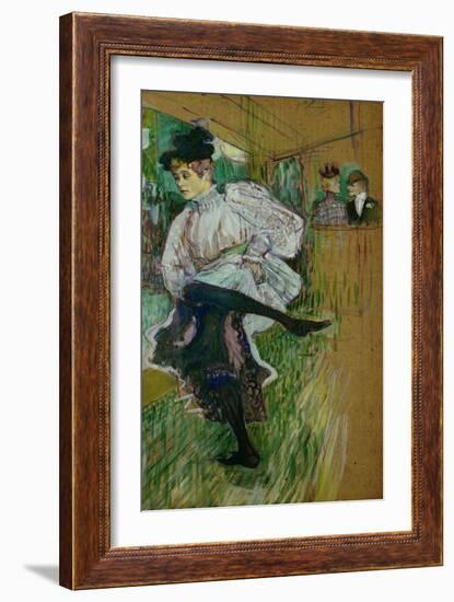 Jane Avril Dancing, 1891-Henri de Toulouse-Lautrec-Framed Giclee Print